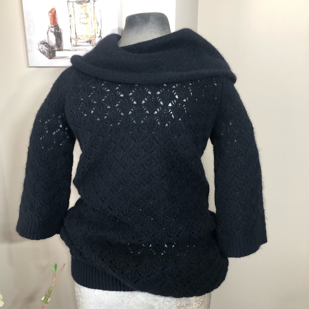 Juicy Couture Blk Chunky Cowl Sweater NWT